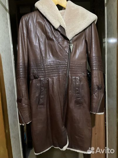 Кожаная дубленка