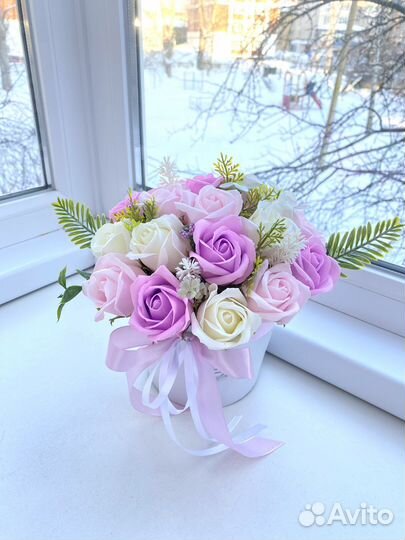 Букет из роз на мыльной основе