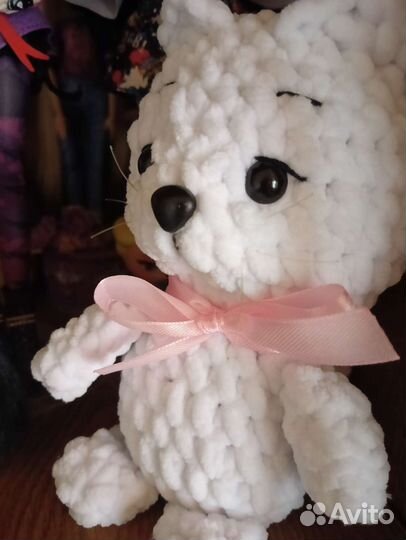 Мягкая игрушка котик амигуруми