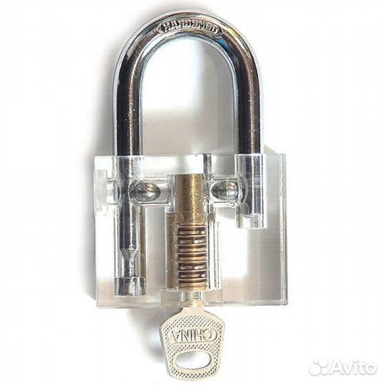 Прозрачный замок с вырезом внутри, видимый замок с