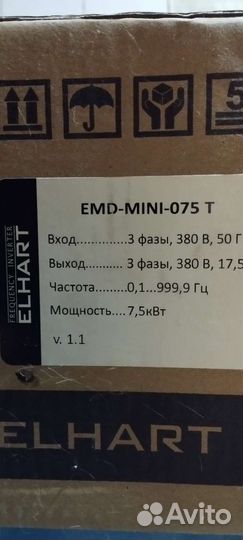 Преобразователь частоты Elhart EMD-mini-075T