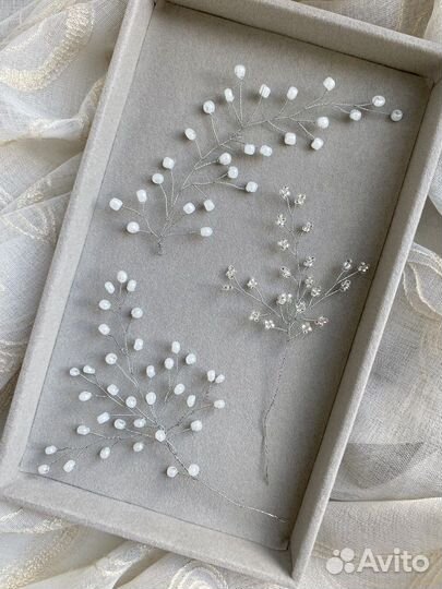 Украшения для волос свадебные ручная работа