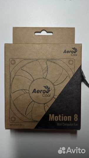 Кулер 80x80 25mm AeroCool Motion 8 Blue-3P