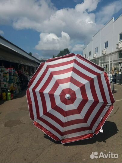 Новый пляжный зонт 1.85м с солнцезащитным напылени