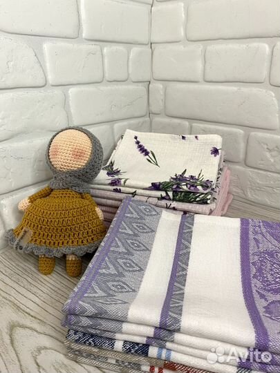 Полотенце кухонное -льняное, вафельное