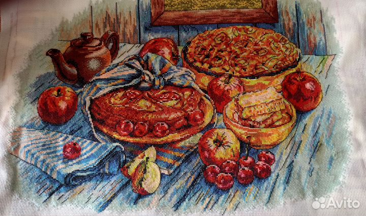 Картина вышитая крестом ручная работа