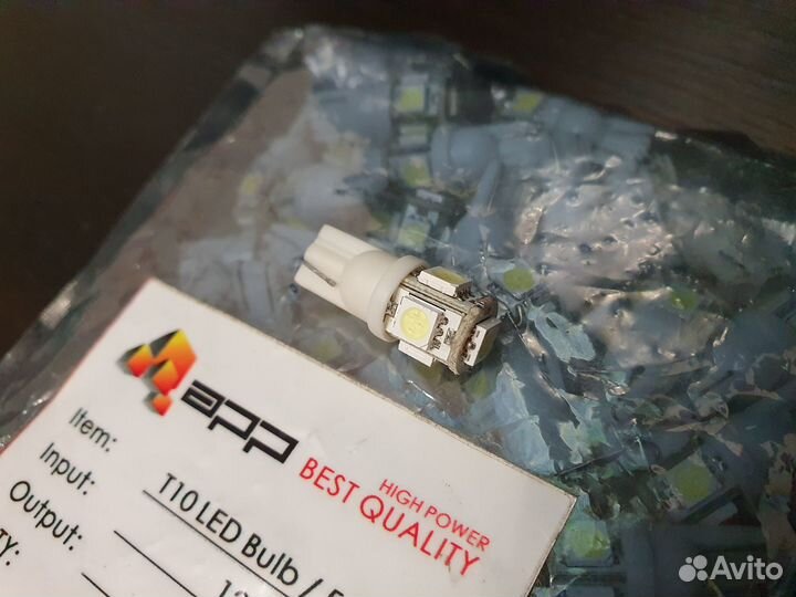 Светодиодные лампы в габариты t10 w5w 12в