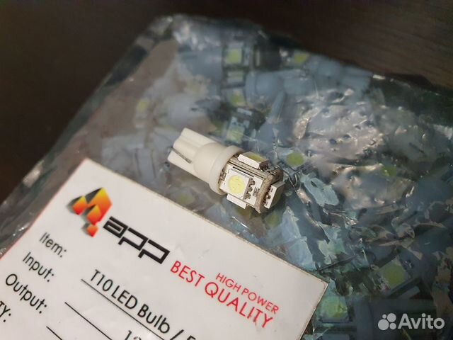 Светодиодные лампы в габариты t10 w5w 12в