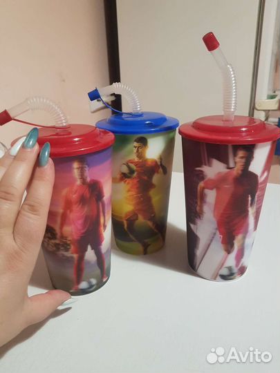 Стаканы от кфс с Рональдо