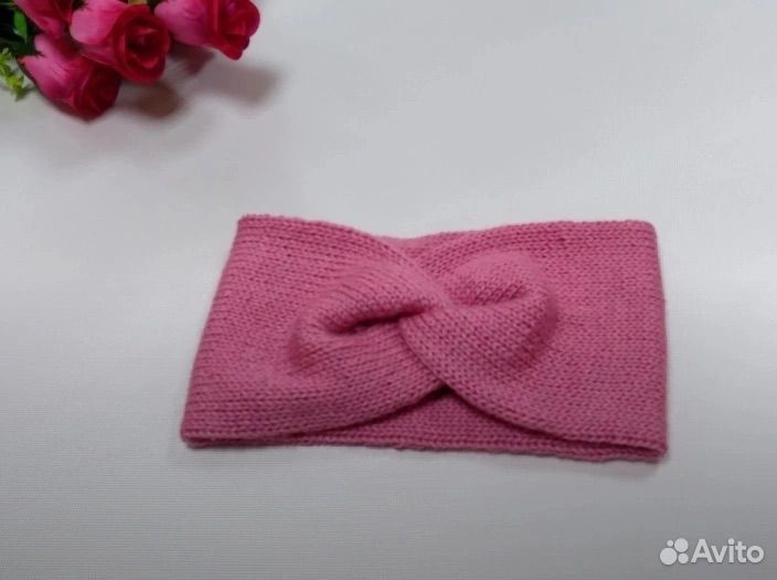 Повязка на голову вязаная ручная работа