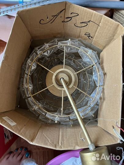 Люстра хрустальная винтажная