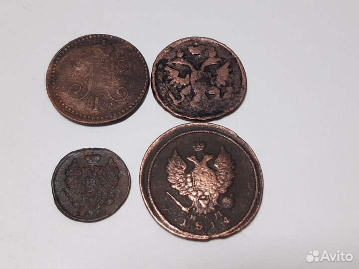 Деньга, копейка серебром, медь, империя