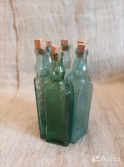 Ретро-бутылочки для декора 6 шт