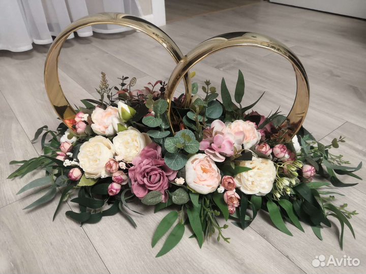 Свадебные кольца на машину