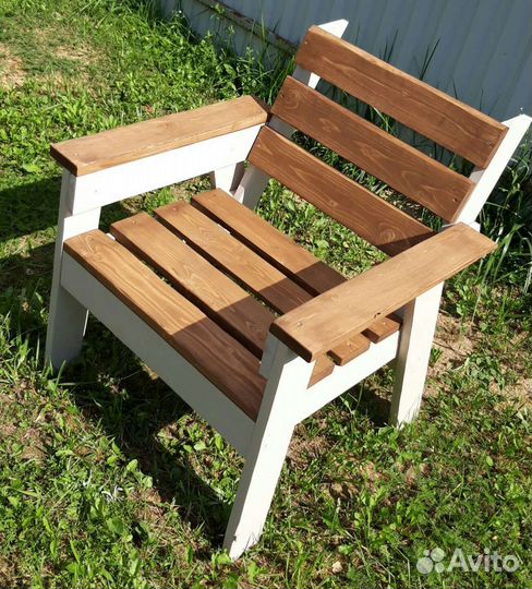 Кресло садовое из натурального дерева