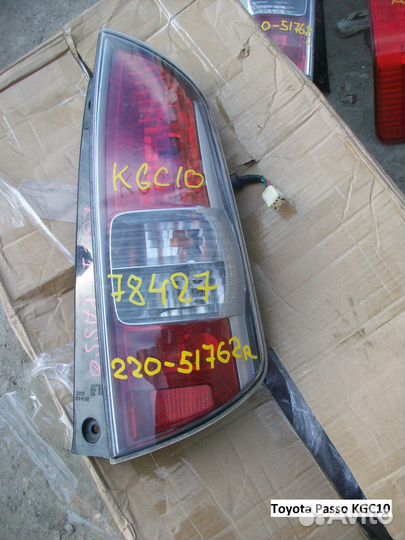 Фонари на Toyota Passo (Тойота Пассо) KGC10
