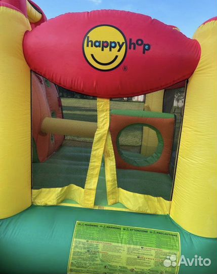 Батут надувной с горкой