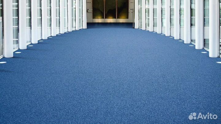 Ковролин синий и серый