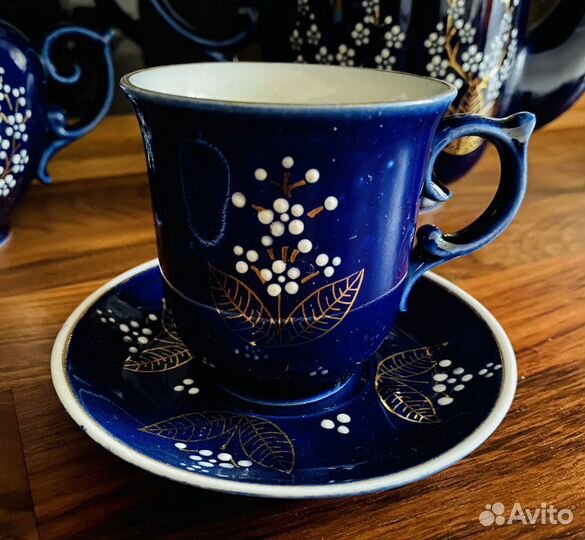 Сервиз кобальт Брoнницкий завод, kahla