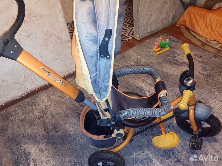 Велосипед коляска с ручкой