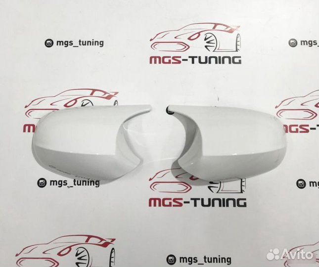 Крышки зеркал M3 белые на BMW 3 E91 рест