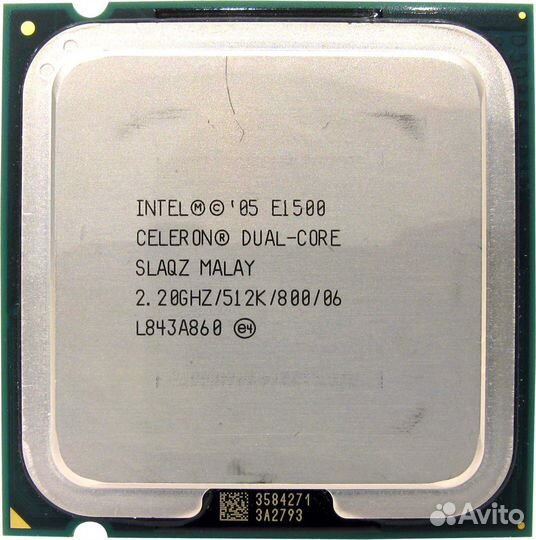 Intel Celeron E1500 Conroe-L LGA775, 2 x 2200 мгц