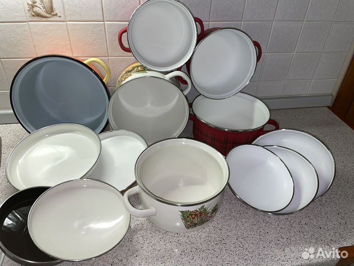 Кастрюли,миски,таз,ведро эмаль,алюминий,пластик