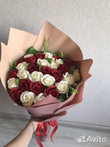 Букет из мыльных роз