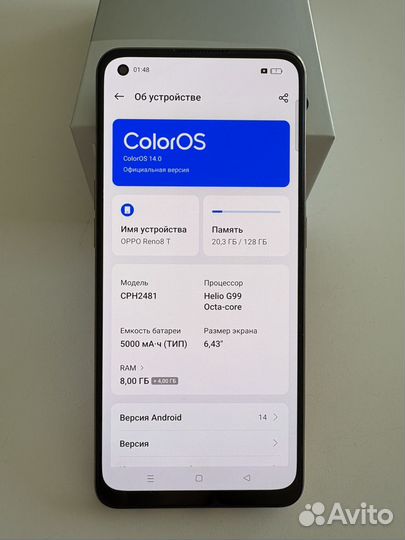 OPPO Reno 8T, 8/128 ГБ