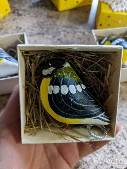 Синичка, ёлочная игрушка