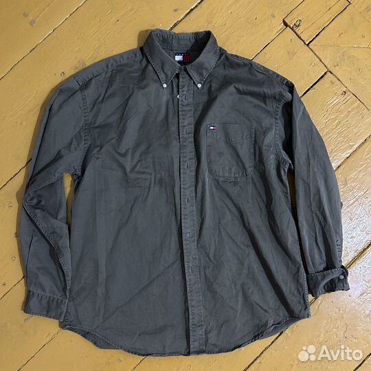 Tommy hilfiger рубашка хаки
