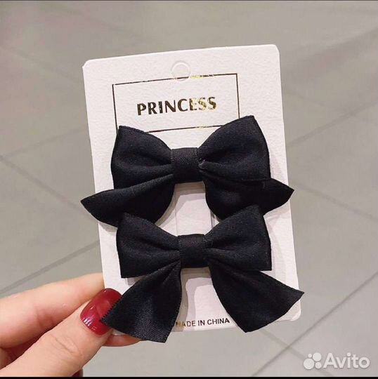 Бантик заколка для волос набор