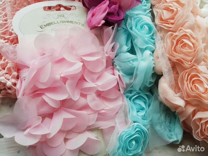 Тесьма, ленты для скрапбукинга, рукоделия