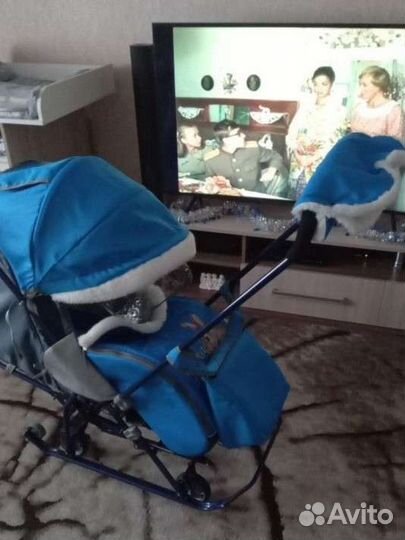 Детские санки коляска ника