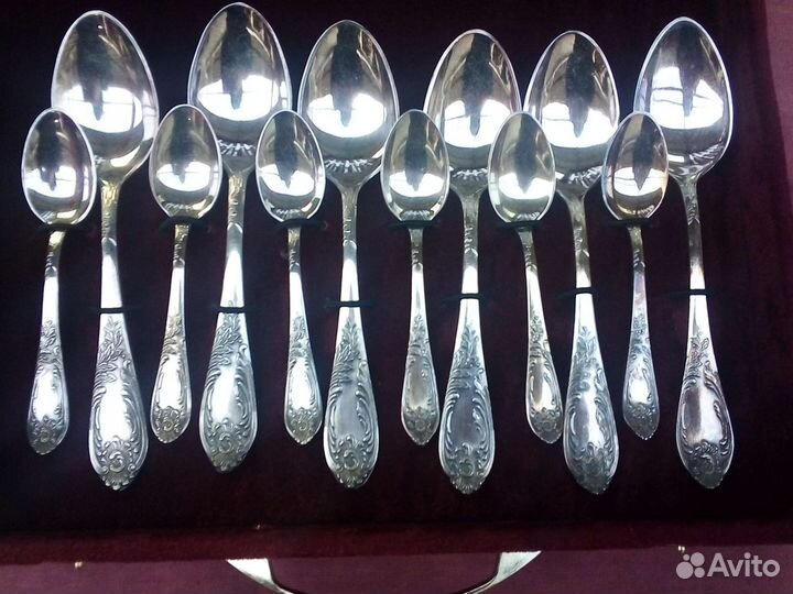 Мельхиоровый столовый набор