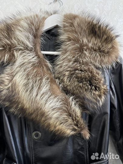 Куртка кожаная женская с мехом