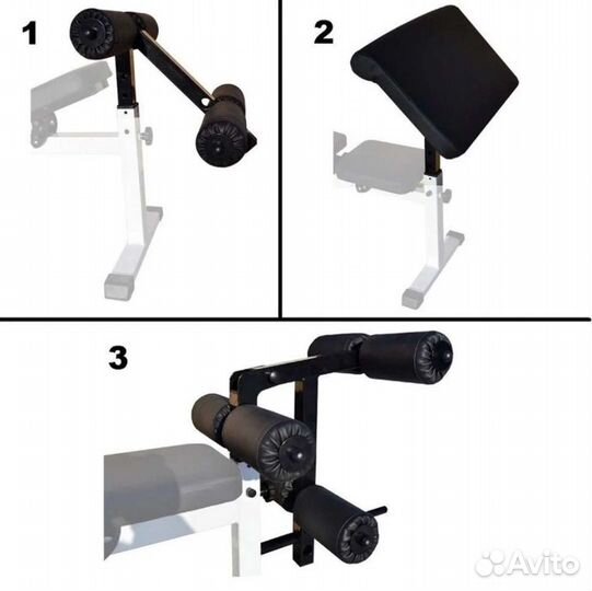 Скамья для жима со стойками и доп.опциями