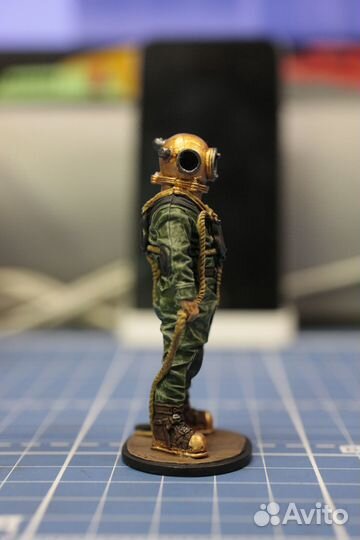 Статуэтки фигурки из металла Водолаз 1/35 олово