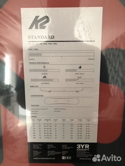 Новый Сноуборд K2 standard 155cm