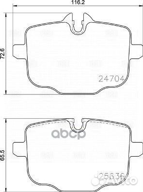 Колодки торм. для а/м BMW 5 (G30) (16) /7 (G11)