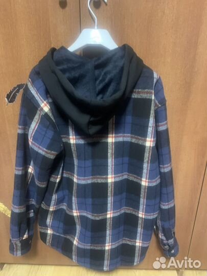 Рубашка теплая мужская с капюшоном 50-52