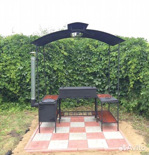 Мангал с печью