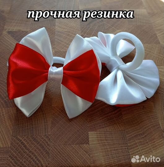 Бантики для волос ручной работы на резинках