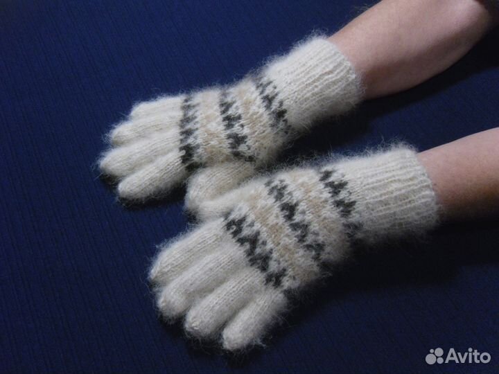 Перчатки зимние из собачьей шерсти