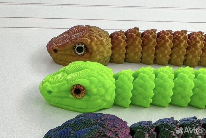 Подвижная змея антистрес 3Д