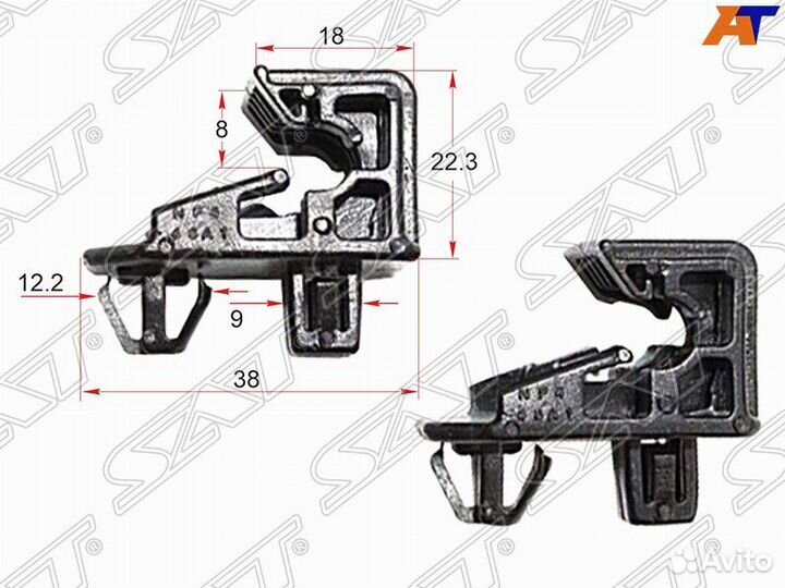 Клипса крепления фары toyota /lexus (1 шт.) ST-KJ