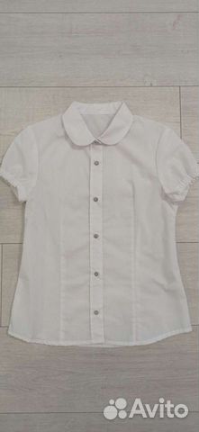 Блузка белая новая для девочек 152