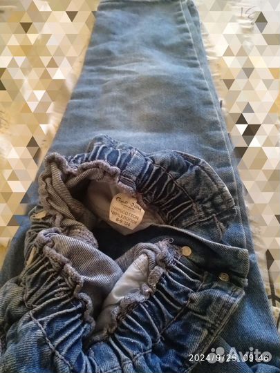 Джинсы на девочку 7-9лет