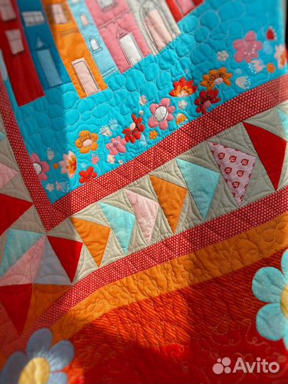 Лоскутное одеяло в подарок, Одеяло-плед для девочк