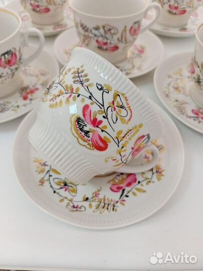 Сервиз на 6 п. Чайные пары. лфз. Душистый горош